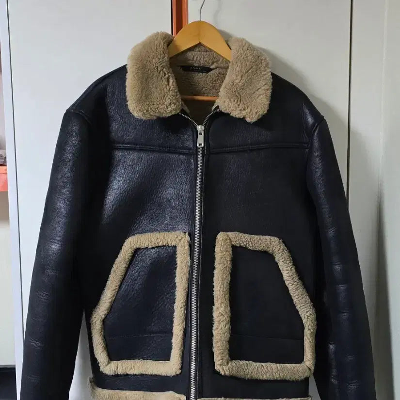 [BUNJANG] Zara Sherpa Jacket L / 자라 무스탕 양털 자켓 L 100 (가죽 아닙니다)