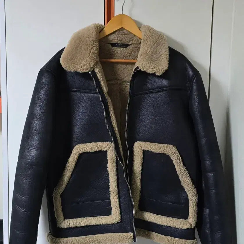 [BUNJANG] Zara Sherpa Jacket L / 자라 무스탕 양털 자켓 L 100 (가죽 아닙니다)