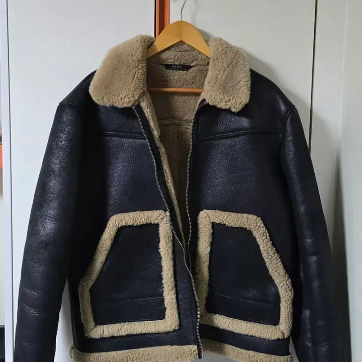 [BUNJANG] Zara Sherpa Jacket L / 자라 무스탕 양털 자켓 L 100 (가죽 아닙니다)