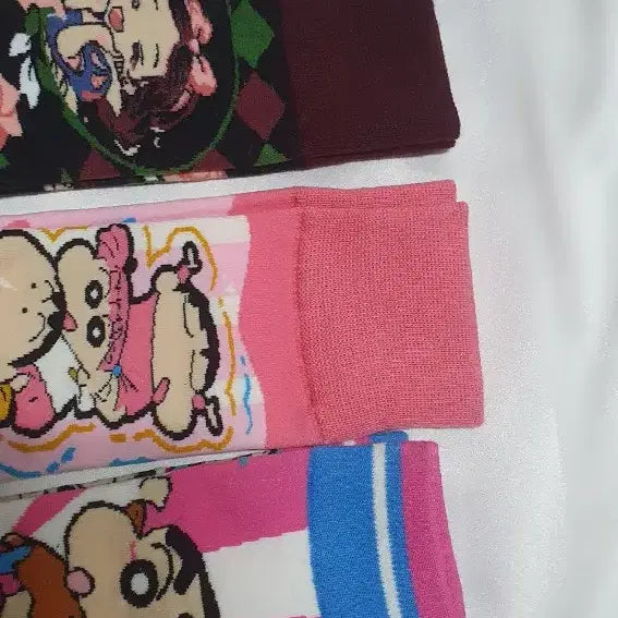 [BUNJANG] Character Socks / 개당가격이예요~ 와인색 핑크 블루 귀여운 캐릭터 양말