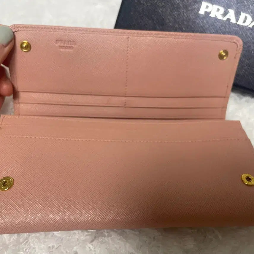[BUNJANG] Prada Ribbon Long Wallet - Pink / 프라다 리본 장지갑 핑크 새상품급