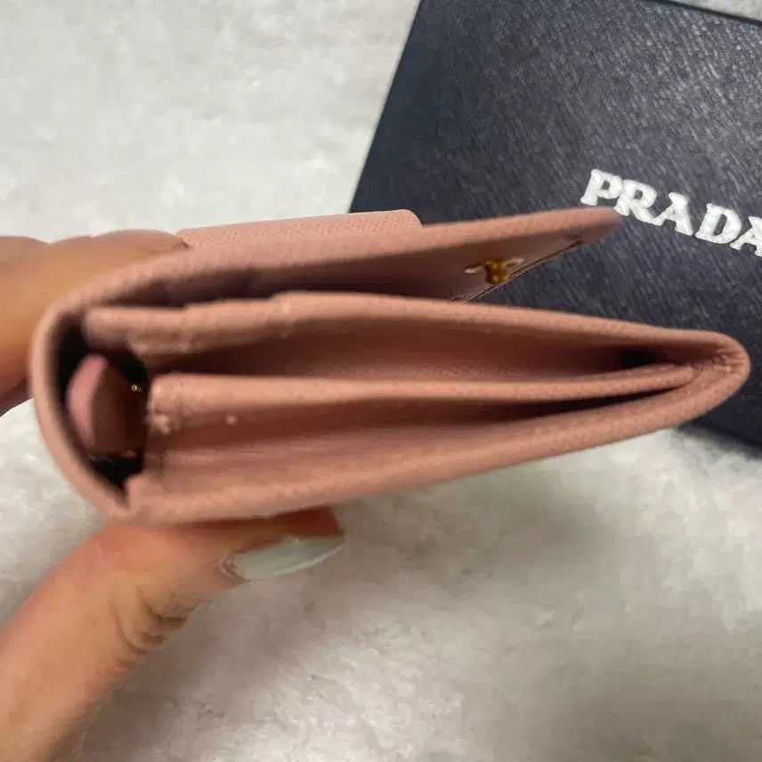 [BUNJANG] Prada Ribbon Long Wallet - Pink / 프라다 리본 장지갑 핑크 새상품급