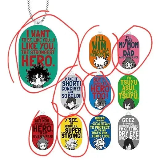 [BUNJANG] My Hero Academia Trading Dialogue Keyring / 나히아 히로아카 트레이딩 대사 명대사 키링