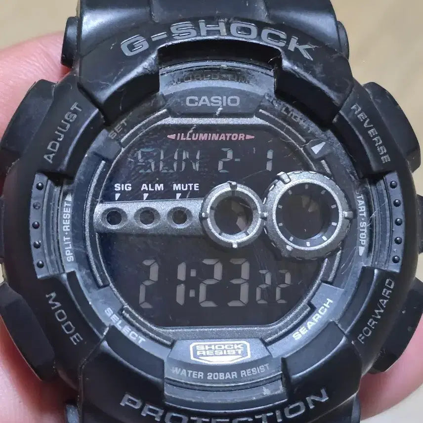 [BUNJANG] Casio G-Shock GD-100 Black Watch / 카시오 지샥GD-100 블랙 손목시계