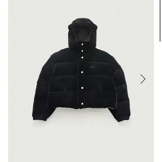 [BUNJANG] TheBarnet Velvet Goose Puffer Jacket Black / 더바넷 벨벳 구스 푸퍼 패딩