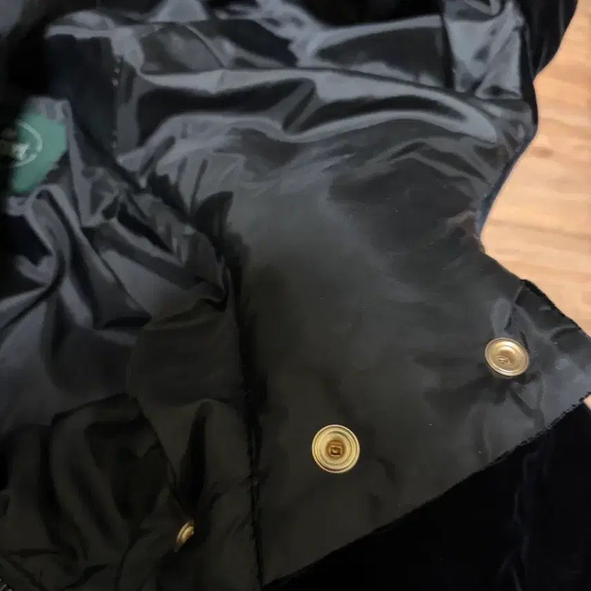 [BUNJANG] TheBarnet Velvet Goose Puffer Jacket Black / 더바넷 벨벳 구스 푸퍼 패딩