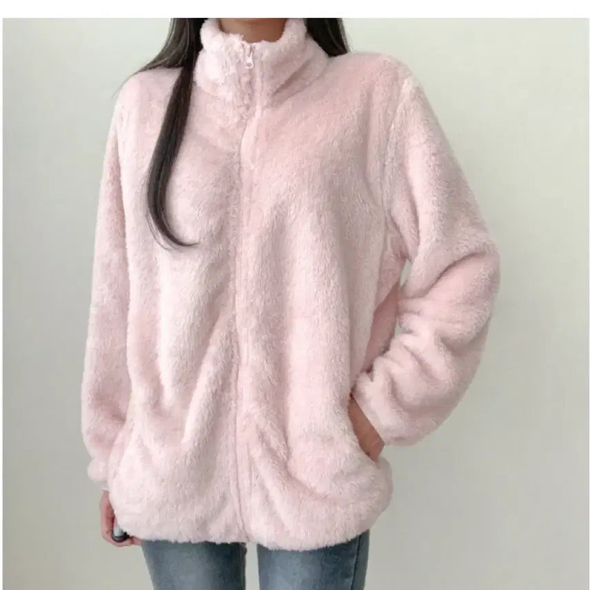 [BUNJANG] Ablie Pink Fleece / 에이블리 핑크 후리스