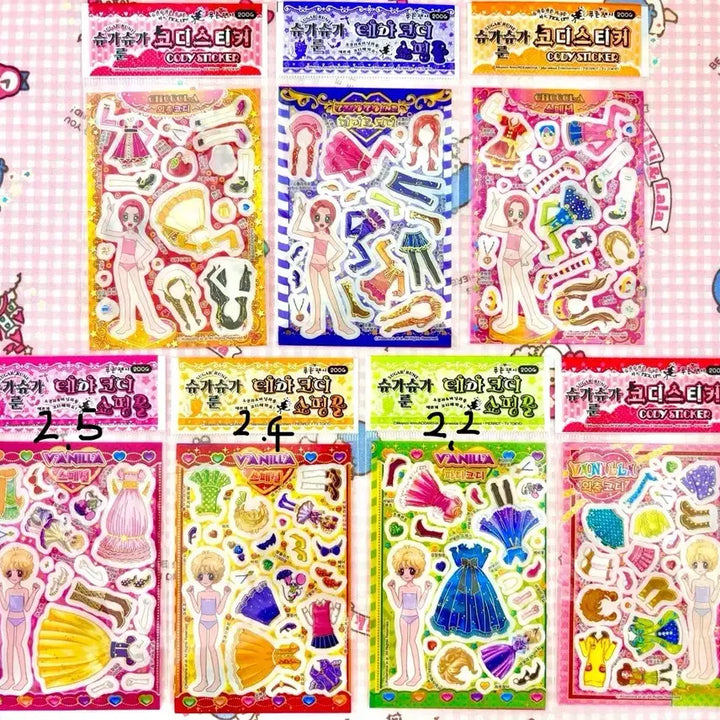 [BUNJANG] Sugar Sugar Rune Coordination Sticker Antique Stationary / (구판/새상품) 슈가슈가룬 코디스티커 고전스티커 고전문구
