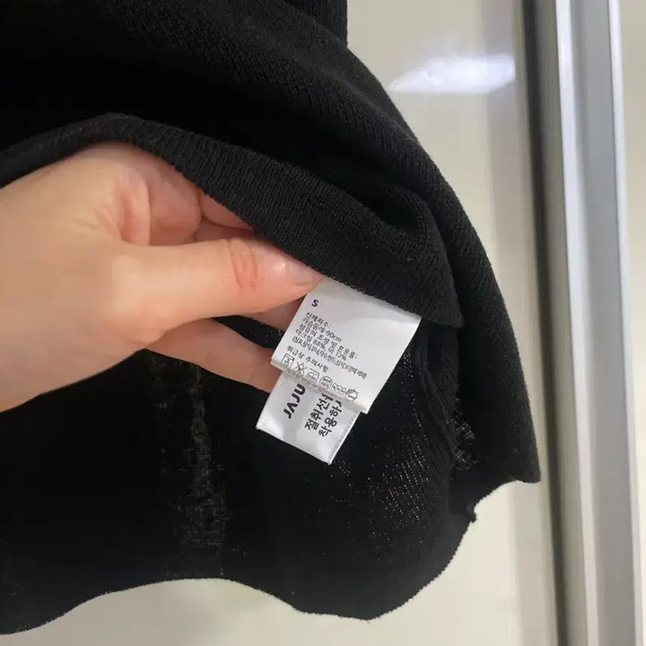 [BUNJANG] Jaju Black Acrylic Knit Sweater / 자주 반팔 아크릴 니트 스웨터
