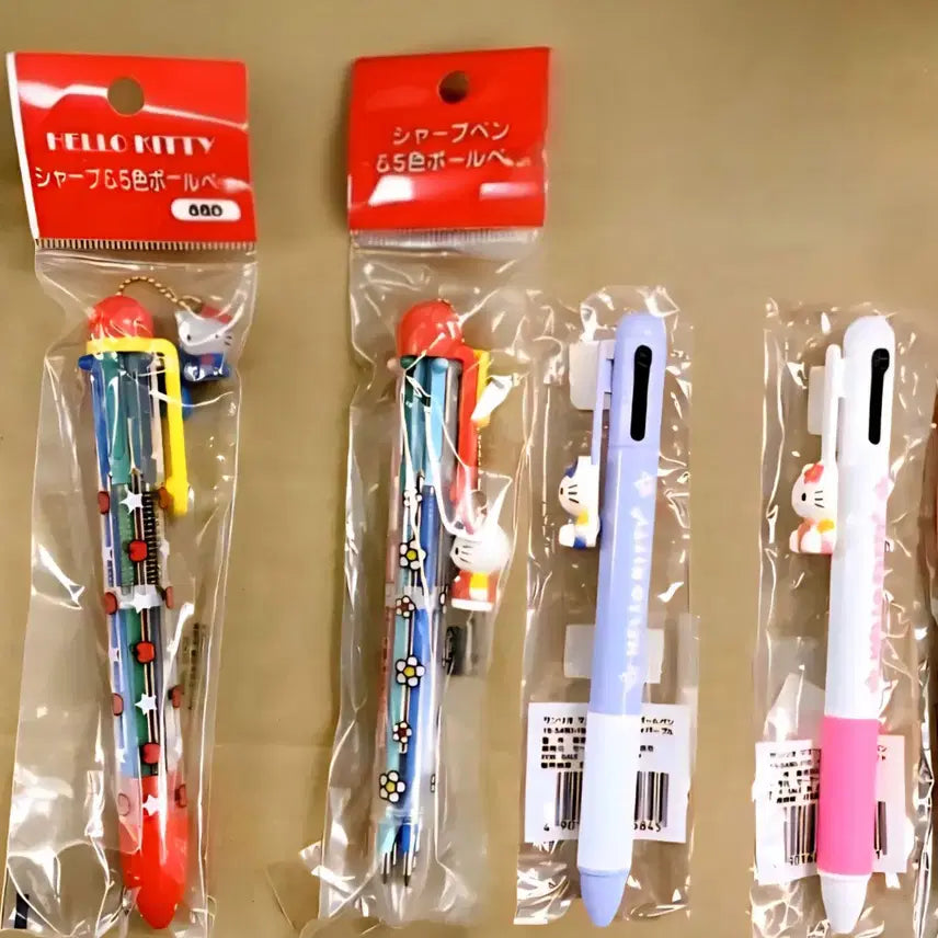 [BUNJANG] Hello Kitty Multi-Color Ballpoint Pen Set / 키티 5색 샤프볼펜, 키티 샤프볼펜, 키티 다색볼펜