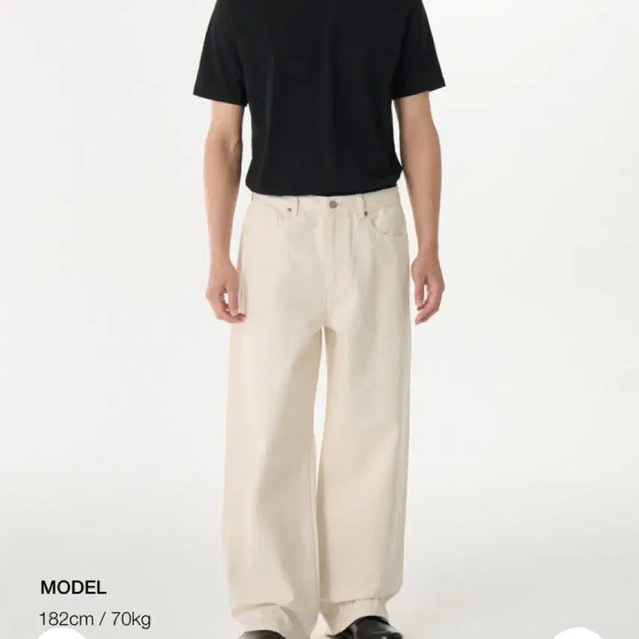 [BUNJANG] Musinsa Standard Big Wide Cream Jeans 32 / 무탠다드 빅 와이드 크림진 32