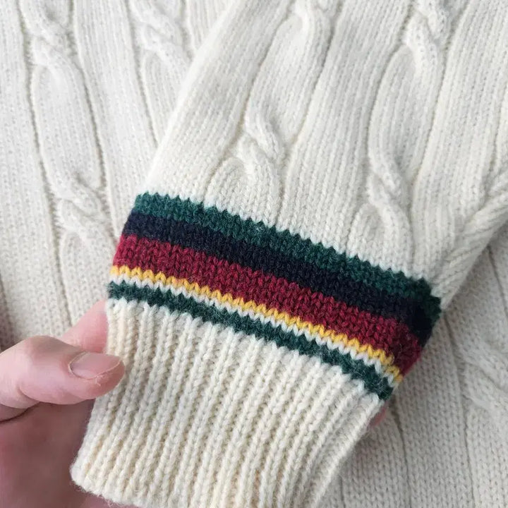 [BUNJANG] Unknown Item Cable Knit Sweater / 일본 에이본하우스/크리켓 울 케이블니트/L