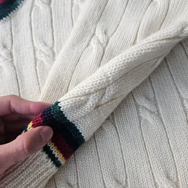 [BUNJANG] Unknown Item Cable Knit Sweater / 일본 에이본하우스/크리켓 울 케이블니트/L