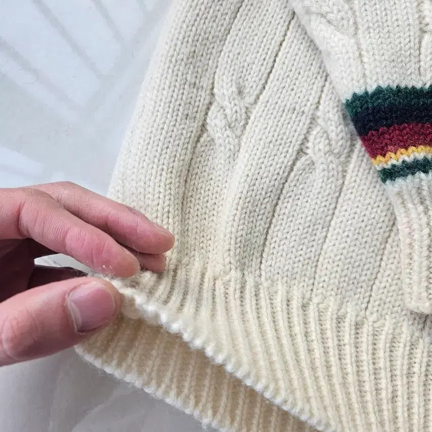 [BUNJANG] Unknown Item Cable Knit Sweater / 일본 에이본하우스/크리켓 울 케이블니트/L