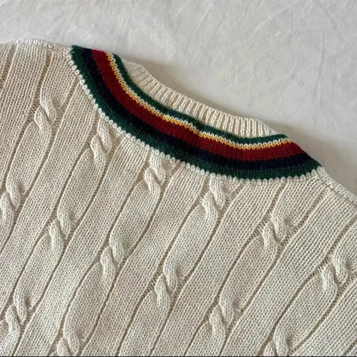 [BUNJANG] Unknown Item Cable Knit Sweater / 일본 에이본하우스/크리켓 울 케이블니트/L