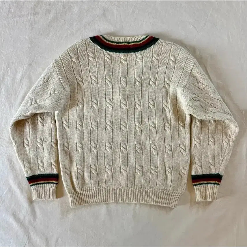 [BUNJANG] Unknown Item Cable Knit Sweater / 일본 에이본하우스/크리켓 울 케이블니트/L