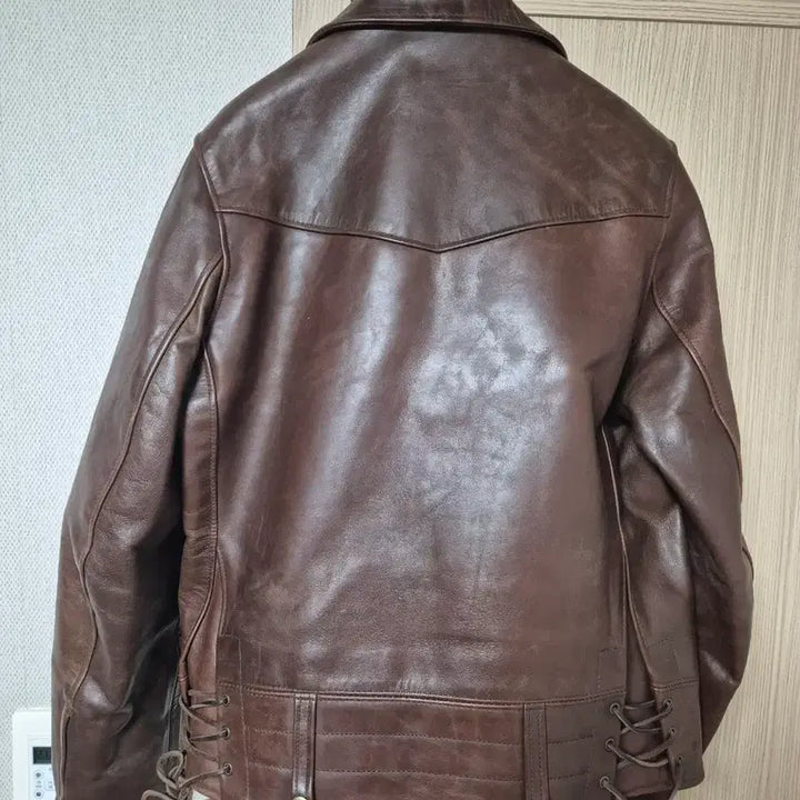 [BUNJANG] Short Natural Chrome Axel Horsehide Leather Jacket / 쇼트 네추럴크롬악셀 말가죽