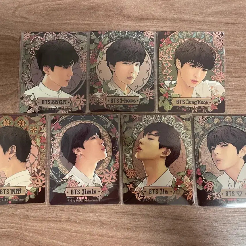 방탄소년단 콜드브루 일러스트 스티커 일괄