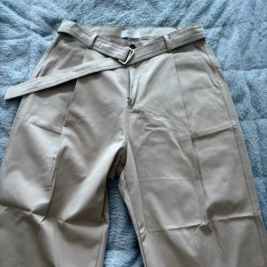 [BUNJANG] Cotton Belt Straight Slacks (M L) / 코튼 벨트 일자 슬렉스(M L)