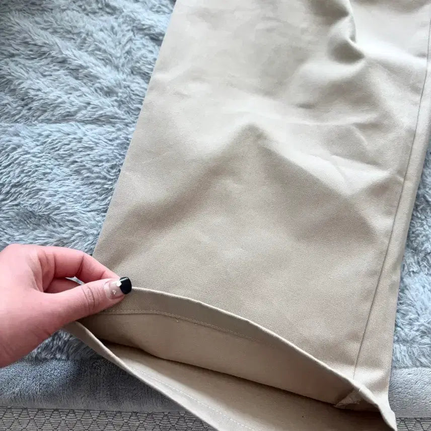 [BUNJANG] Cotton Belt Straight Slacks (M L) / 코튼 벨트 일자 슬렉스(M L)