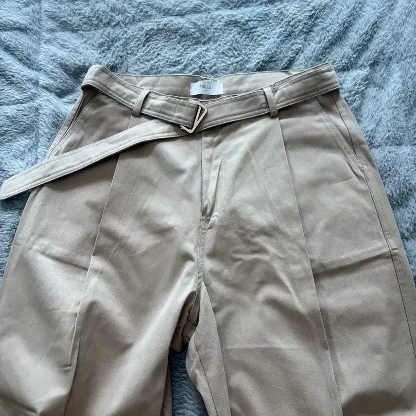 [BUNJANG] Cotton Belt Straight Slacks (M L) / 코튼 벨트 일자 슬렉스(M L)