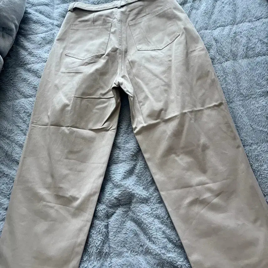 [BUNJANG] Cotton Belt Straight Slacks (M L) / 코튼 벨트 일자 슬렉스(M L)