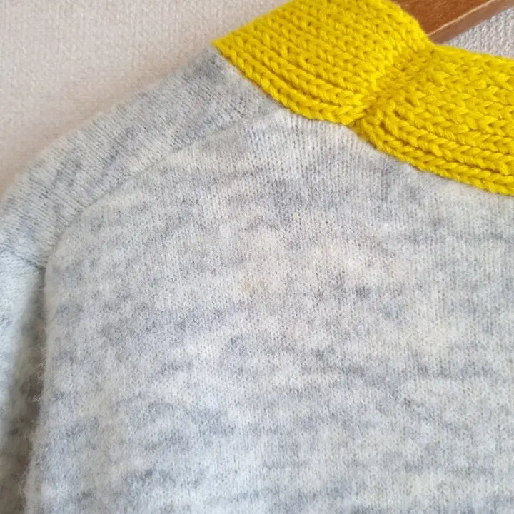 [BUNJANG] COS Yellow Accent Knit Sweater / COS 코스 옐로우 포인트 배색 니트