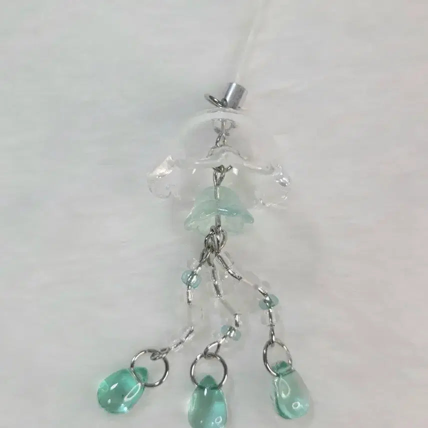 [BUNJANG] Jellyfish Handmade Bead Phone Charm / 해파리 핸드폰고리 비즈키링 수제키링