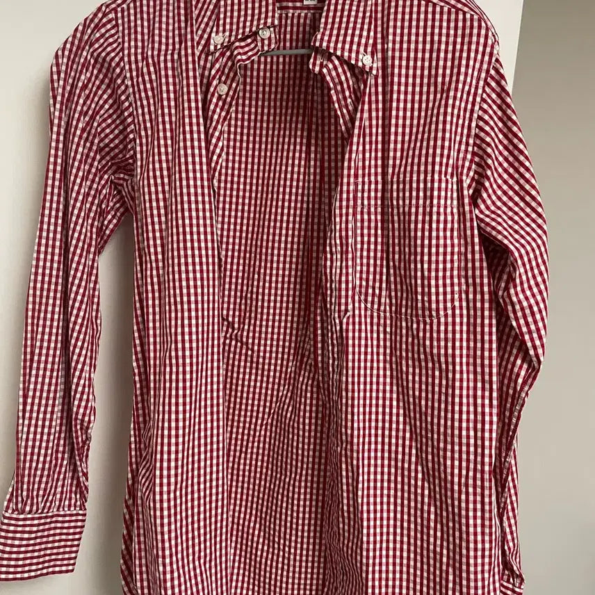 [BUNJANG] Red Gingham Check Shirt / 인디비주얼라이즈드 셔츠 - 레드깅엄체크