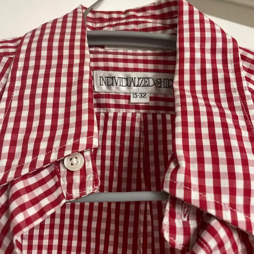 [BUNJANG] Red Gingham Check Shirt / 인디비주얼라이즈드 셔츠 - 레드깅엄체크