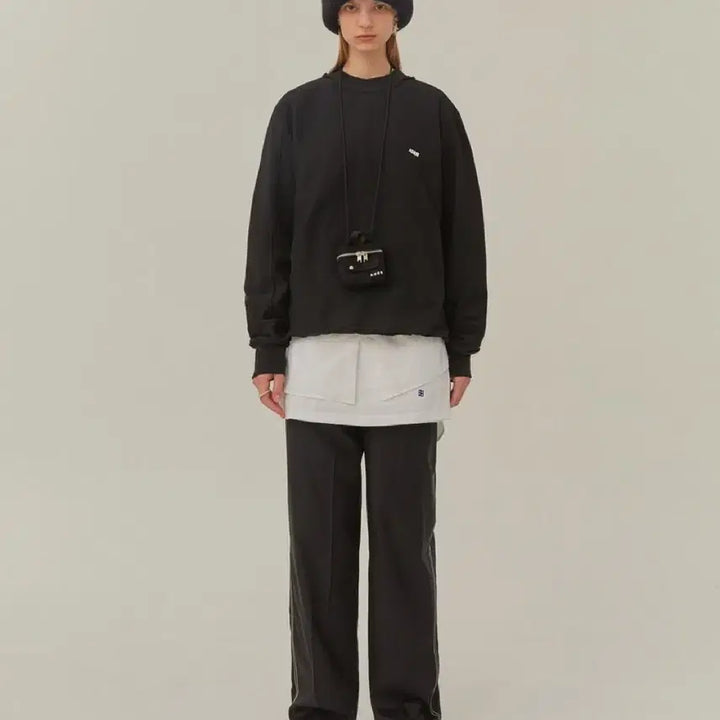 [BUNJANG] ADER Error Crumple Sweatshirt Black / [새상품] 아더에러 크럼플 스웨트셔츠 맨투맨 블랙