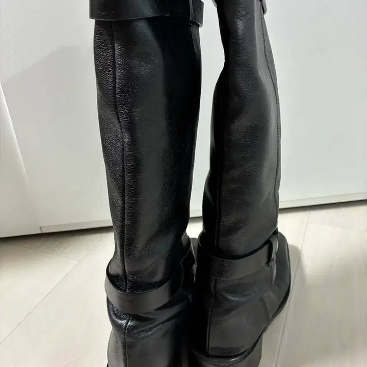 [BUNJANG] OSOI Leather Long Boots Black / 오소이 가죽 롱 부츠 블랙