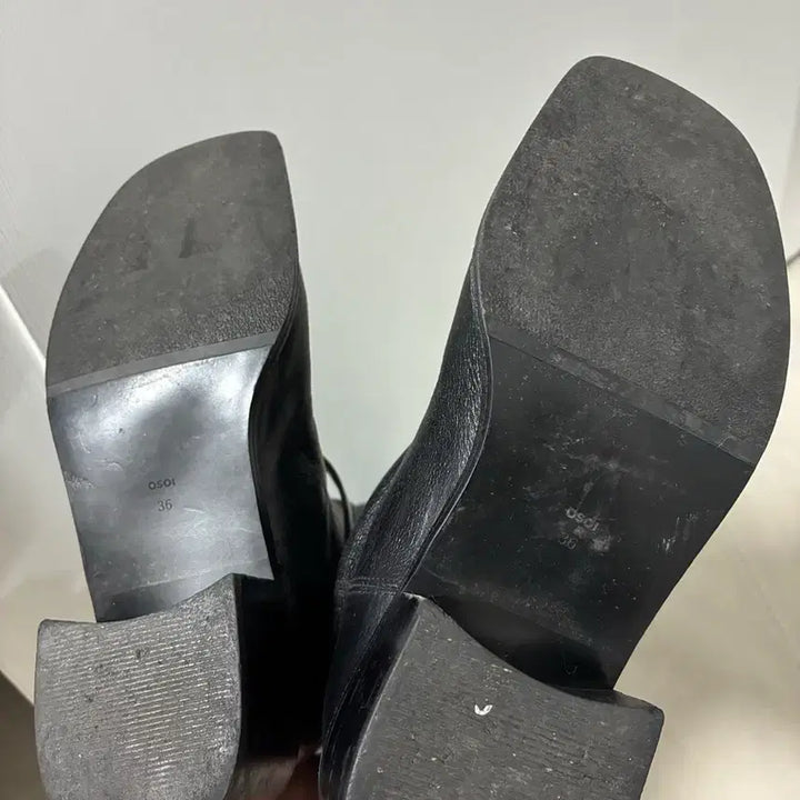 [BUNJANG] OSOI Leather Long Boots Black / 오소이 가죽 롱 부츠 블랙