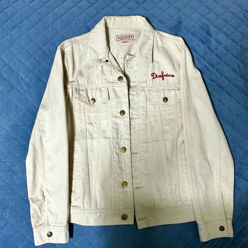 [BUNJANG] D.A.F.B Ecrù Trucker Jacket (Size S) / 디아프바인 에크루 트러커(S사이즈)