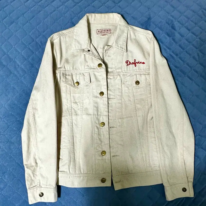[BUNJANG] D.A.F.B Ecrù Trucker Jacket (Size S) / 디아프바인 에크루 트러커(S사이즈)