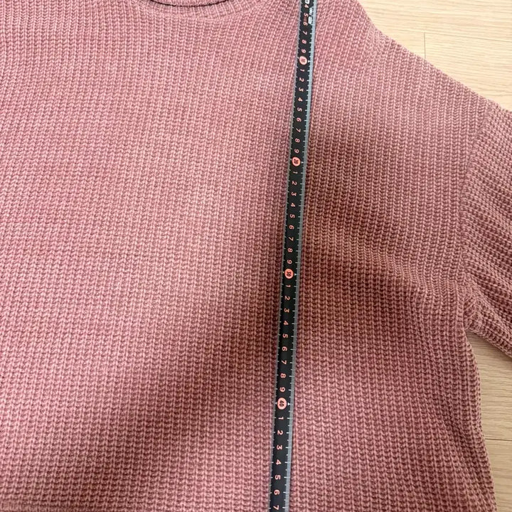 [BUNJANG] Bershka Pink Turtleneck Chenille Knit Sweater / Bershka 핑크색 터틀넥 부드러운 촉감의 셔닐 니트 667788 정도