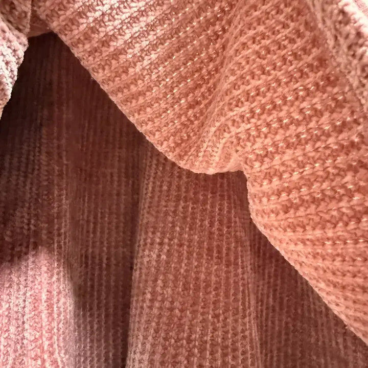 [BUNJANG] Bershka Pink Turtleneck Chenille Knit Sweater / Bershka 핑크색 터틀넥 부드러운 촉감의 셔닐 니트 667788 정도