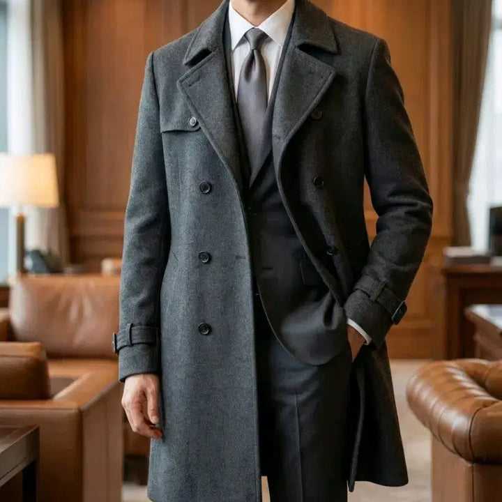 [BUNJANG] Ziek Fahrenheit Charcoal Wool &amp; Cashmere Coat / [남성코트] 지크 파렌하이트, 차콜, 100-175 Size