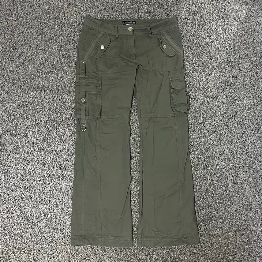 [BUNJANG] Olive Khaki Cargo Pants / 올리브 카키 카고 바지