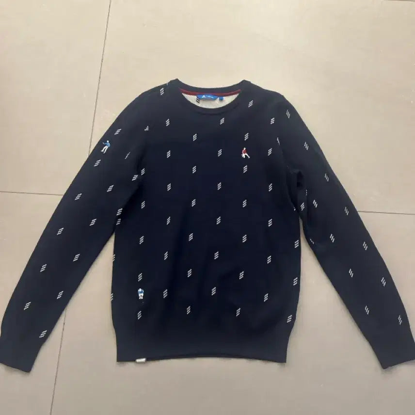 [BUNJANG] Adidas Navy Pattern Sweater / 아디다스 네이비 패턴 스웨터