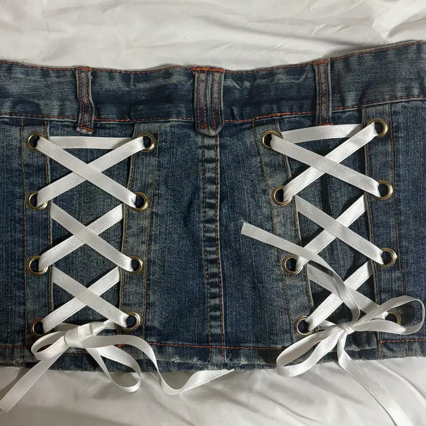 [BUNJANG] Shop502 Mini Skirt / shop502 샵오공이 미니 스커트 와투케 갸루 페어리 큐빈티지 파우닝