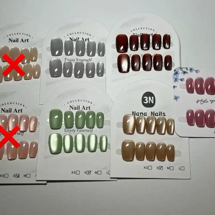 [BUNJANG] Nail Tips - Size S - Various Designs / 테무네일팁(s) 판매합니당!