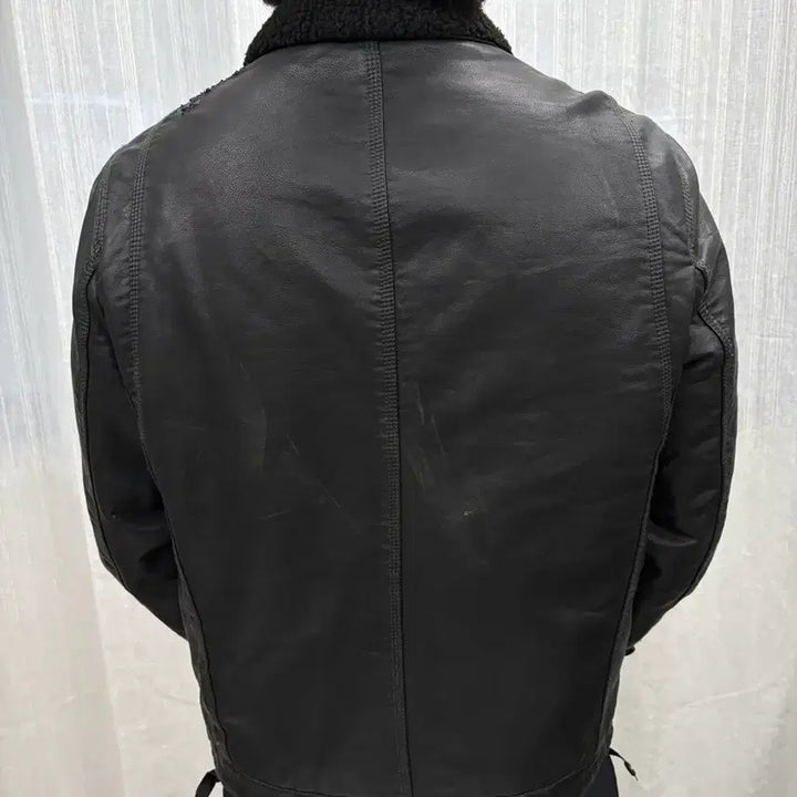 [BUNJANG] Levi's Leather Sherpa Trucker Jacket / 리바이스 레더 셰르파 트러커 가죽 자켓 Levis