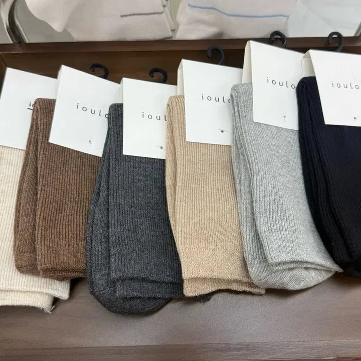 [BUNJANG] Women's Ribbed Socks Set / 여성 골지 양말 6켤레 세트