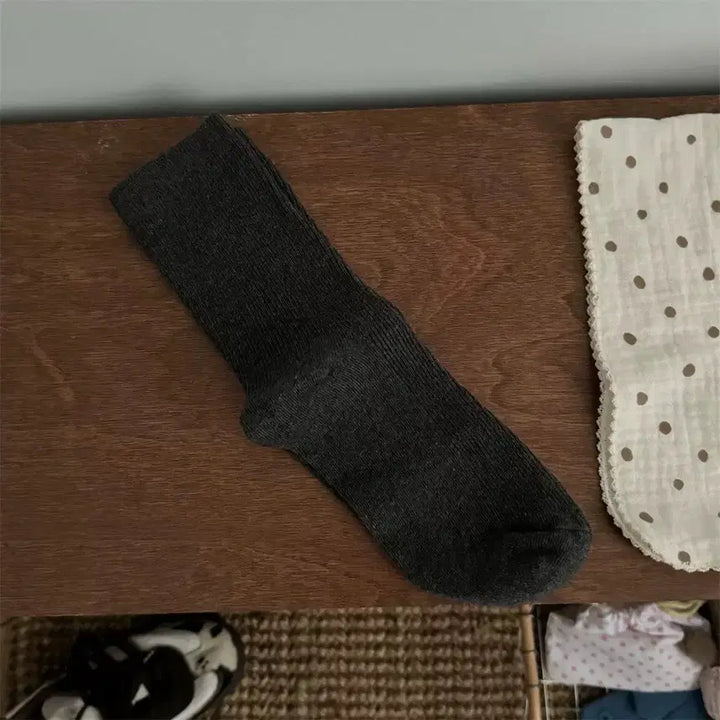 [BUNJANG] Women's Ribbed Socks Set / 여성 골지 양말 6켤레 세트