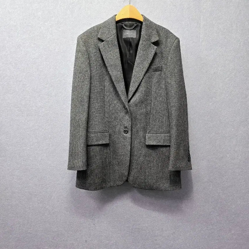 [BUNJANG] Hans Style Herringbone Wool Single Jacket / 한스스타일  헤링본 백슬릿 울 싱글 재킷