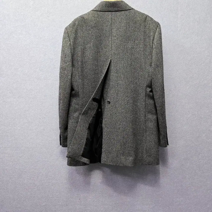 [BUNJANG] Hans Style Herringbone Wool Single Jacket / 한스스타일  헤링본 백슬릿 울 싱글 재킷