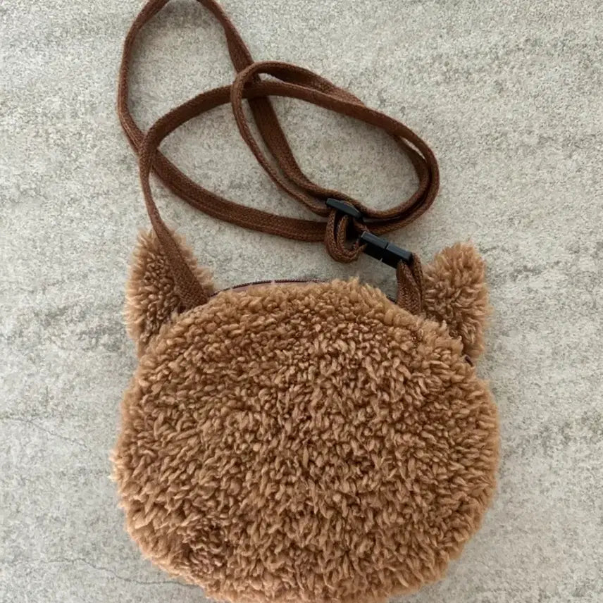 [BUNJANG] Brown Puppy Crossbody Bag / 미니 뽀글이 동물 브라운 강아지 크로스백 목걸이 가방 크로스백 판매