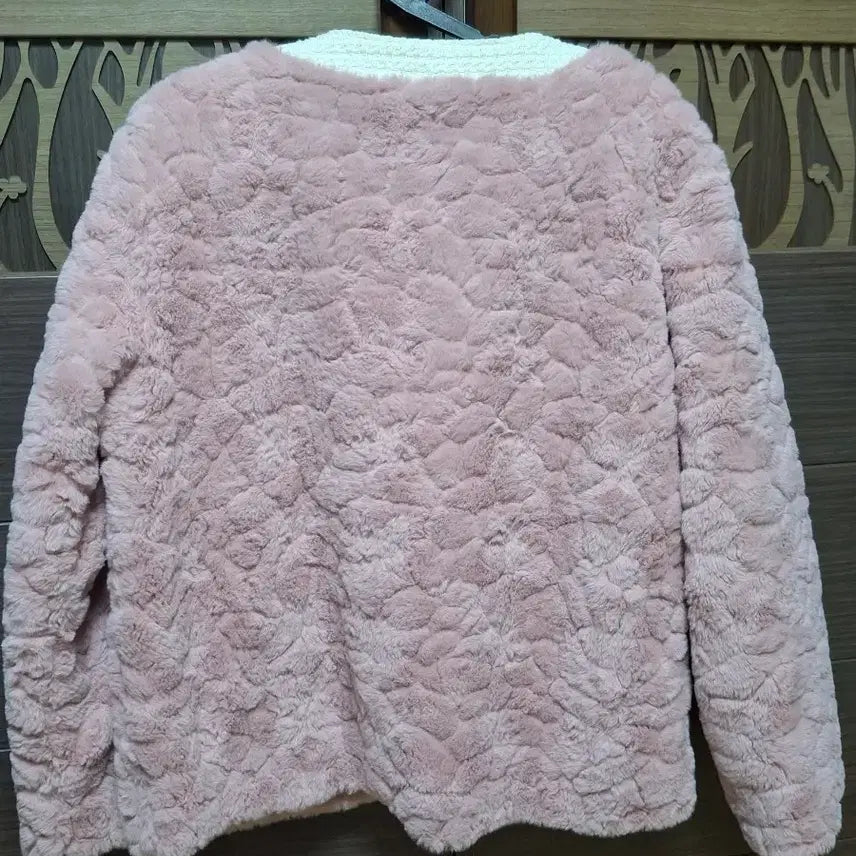 [BUNJANG] Pink Fur Tweed Jacket / 핑크 퍼 트위드 자컷 (FREE)
