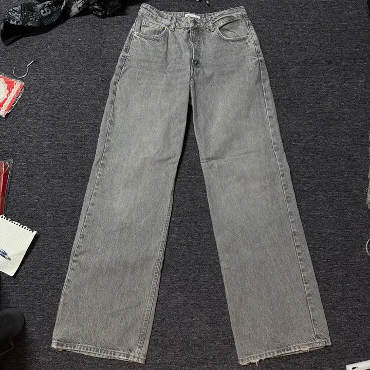 [BUNJANG] ZARA Wide Pants - Gray / ZARA 자라 와이드 팬츠 그레이